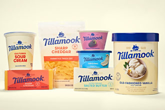 tillamook products on off-white background