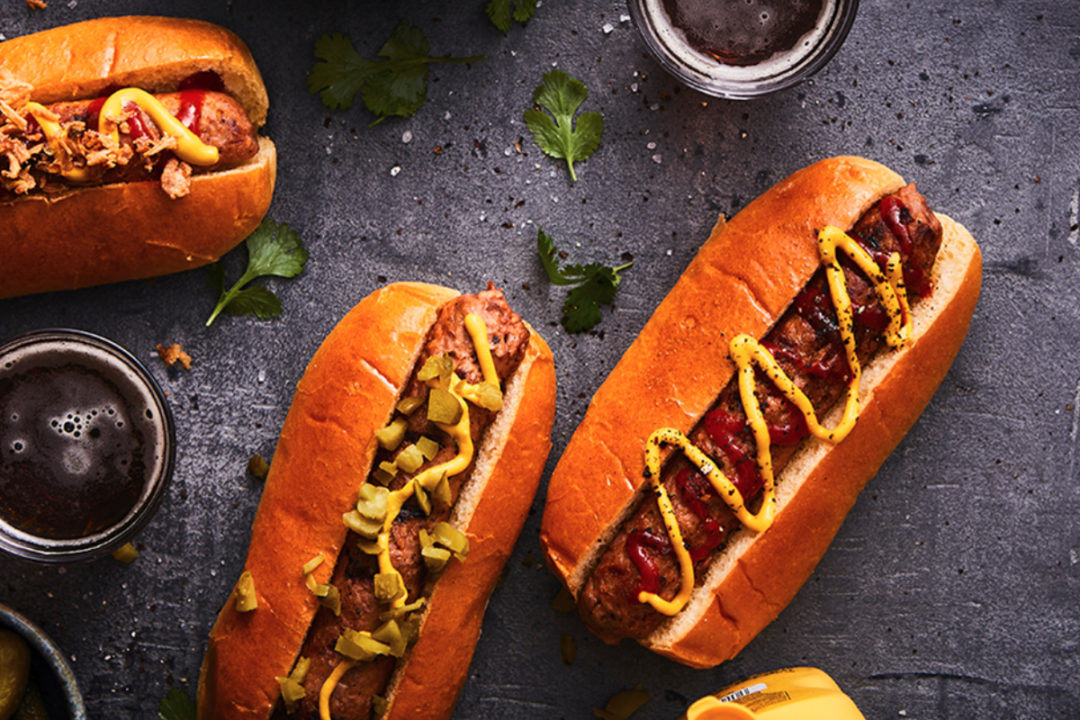Plant-based hot dog meat alternatives