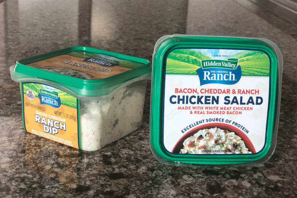 Hidden Valley Ranch dips and chicken salads