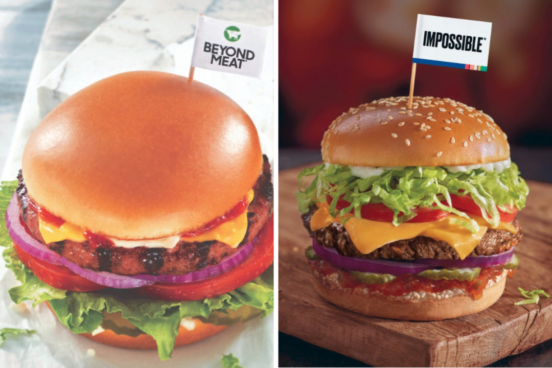 Beyond Meat and Impossible Foods menu items