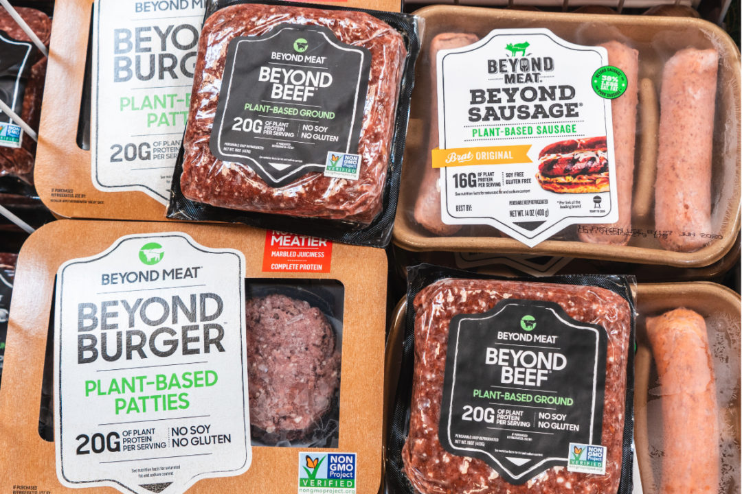 Beyond Meat plant-based meat alternatives at the supermarket
