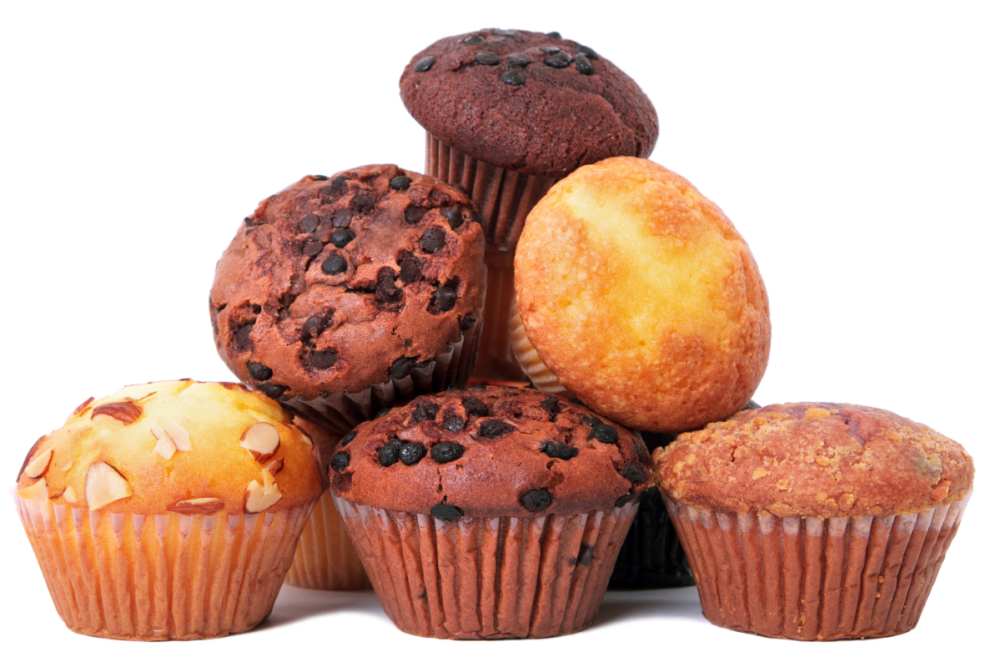 Variety of muffins