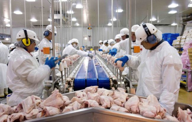 Tyson Foods poultry processing plant