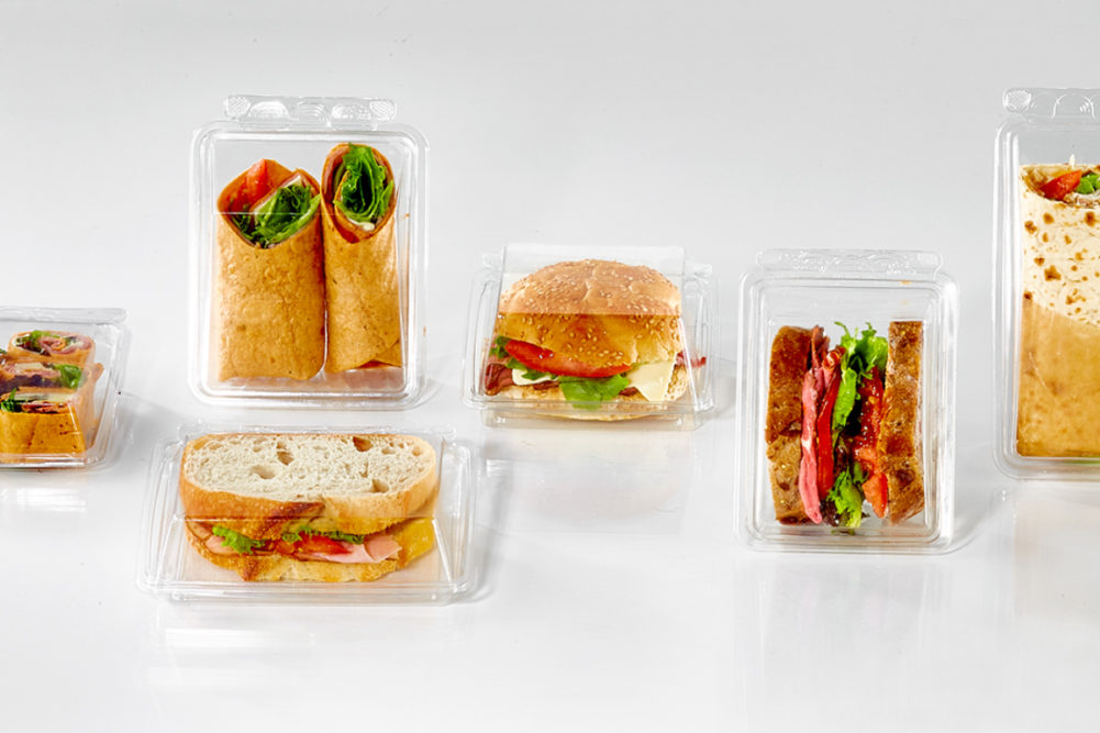 Lacerta debuts sandwich containers that showcase shape, contents