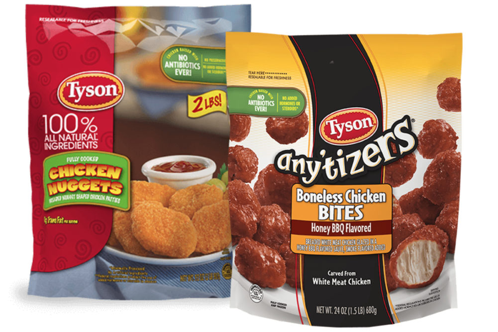 Tyson Foods Any’tizer Snacks and Chicken Nuggets