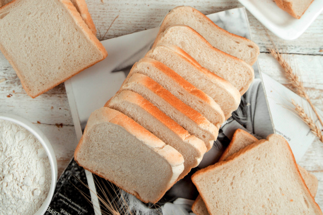 Sliced enriched white bread loaf