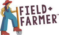 Field and farmer logo