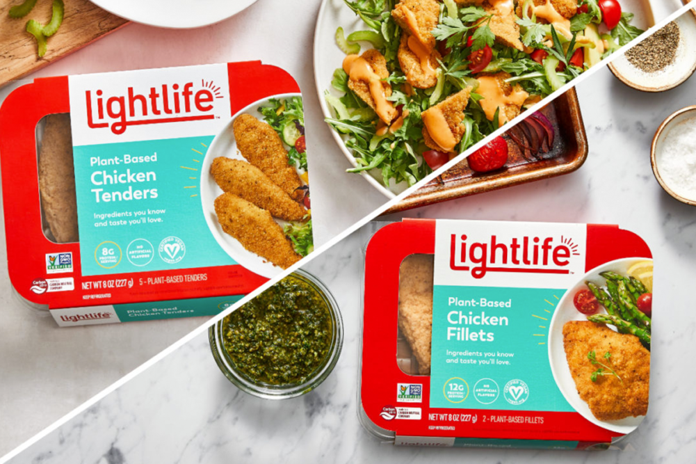 Lightlife plant-based chicken tenders packaging