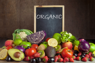 Organic food on a table