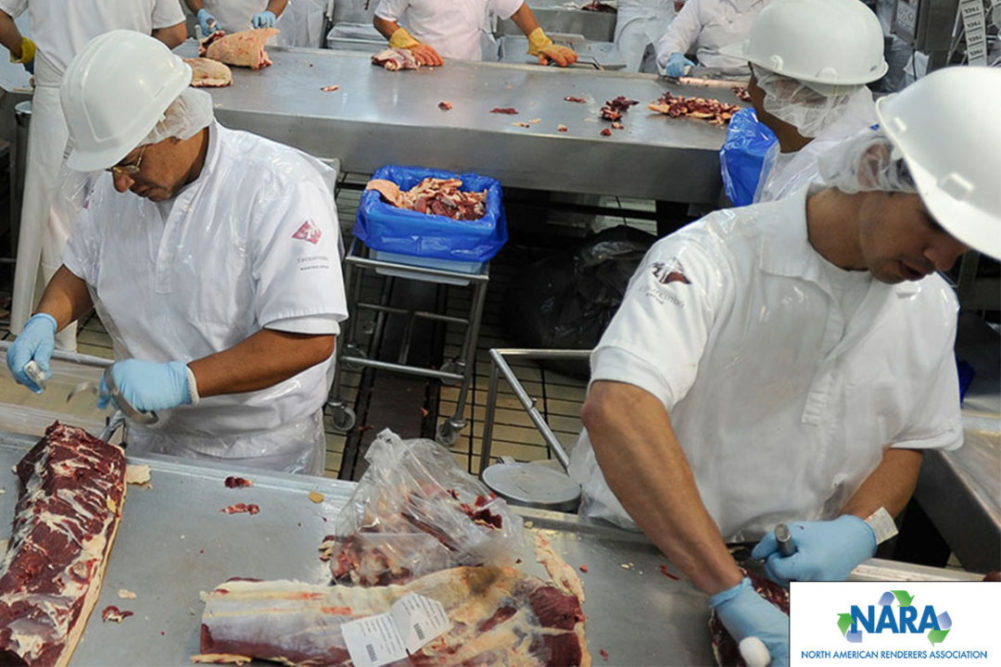 NARA employees in meat rendering facility