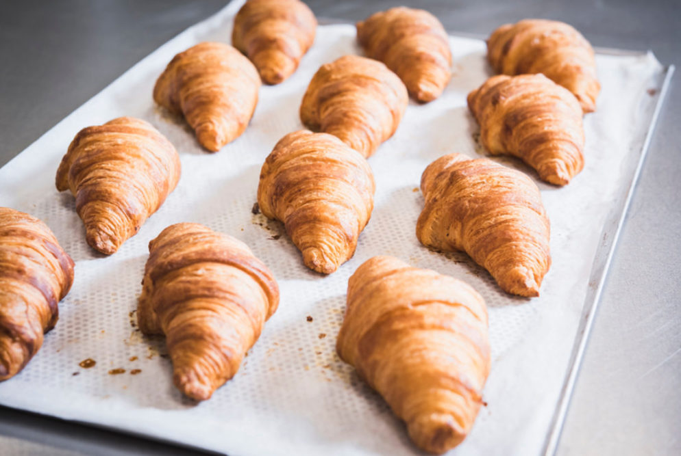 rows of croissants