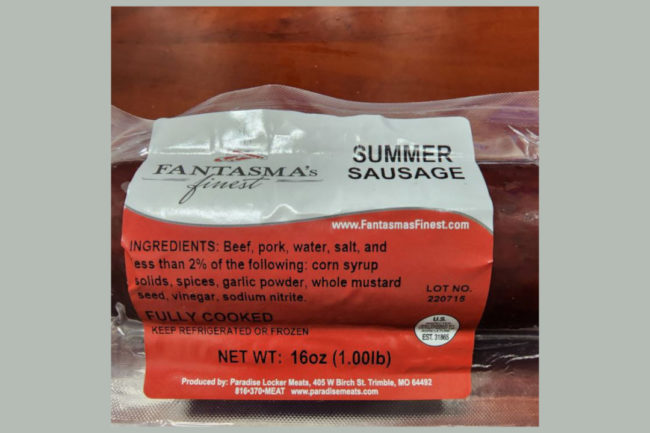 Fantasma summer sausage packaging