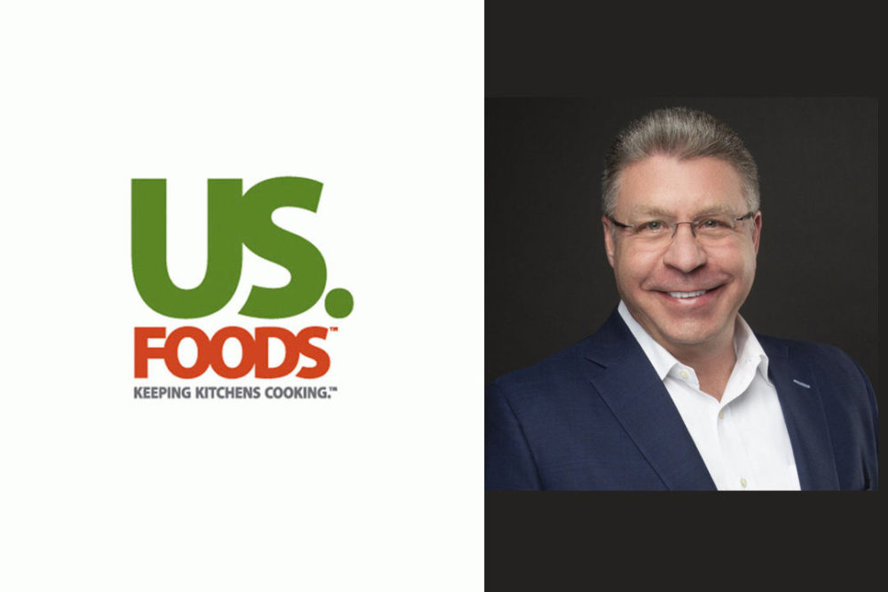 US Foods logo with headshot of Dave Flitman