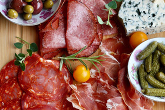 charcuterie meats with rosemary