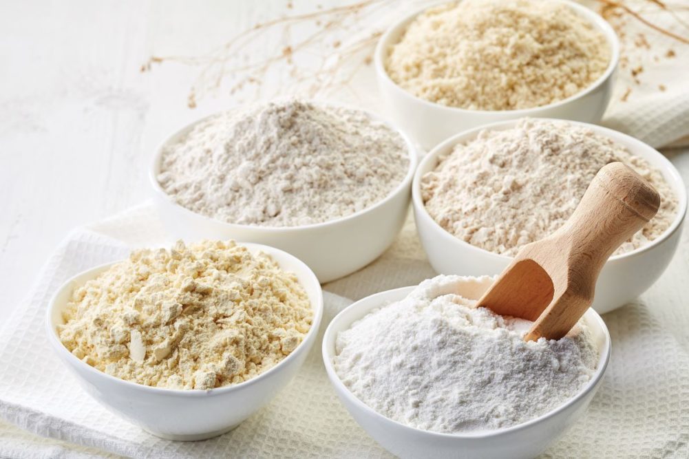 bowls of flour