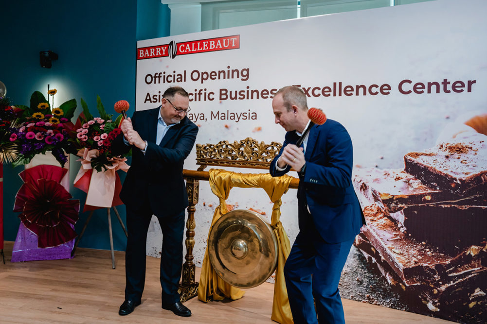 (From left) Robert Kotuszewski, managing director for Barry Callebaut Malaysia, and Jo Thys, chief operations officer for the Barry Callebaut Group, at the official opening ceremony