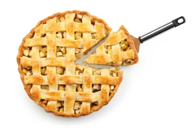 lattice pie on a white background