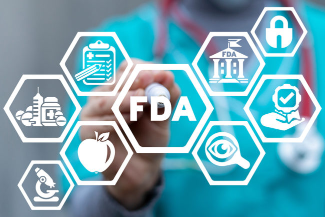 Tech icons with FDA in the center