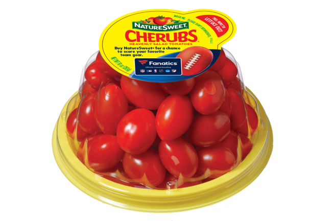NatureSweet Cherub tomato football packaging