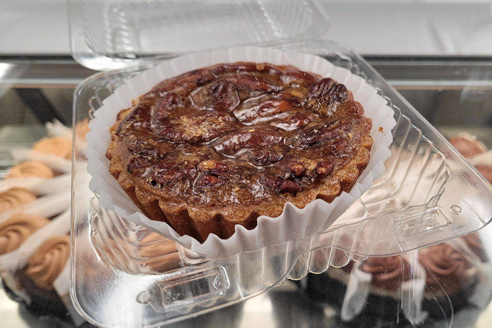pastry in a clear plastic box