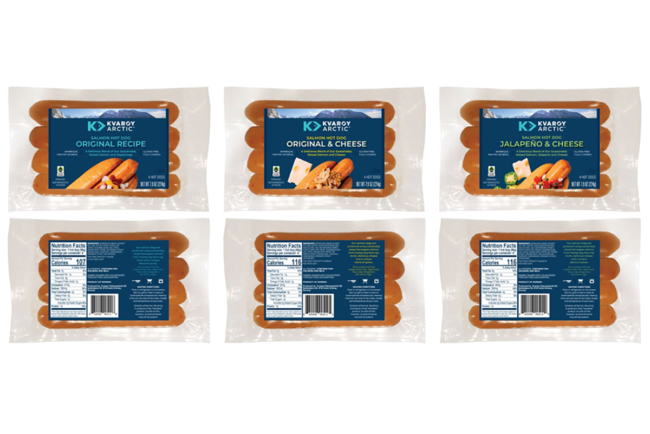 salmon hot dog packaging