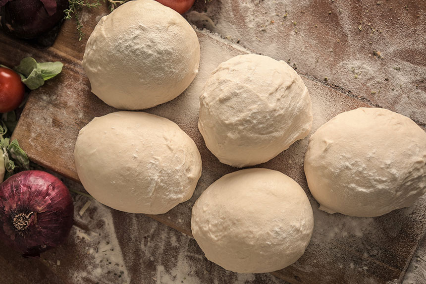 balls of pizza dough