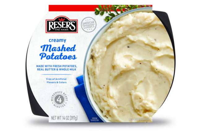 Reser's mashed potatoes packaging