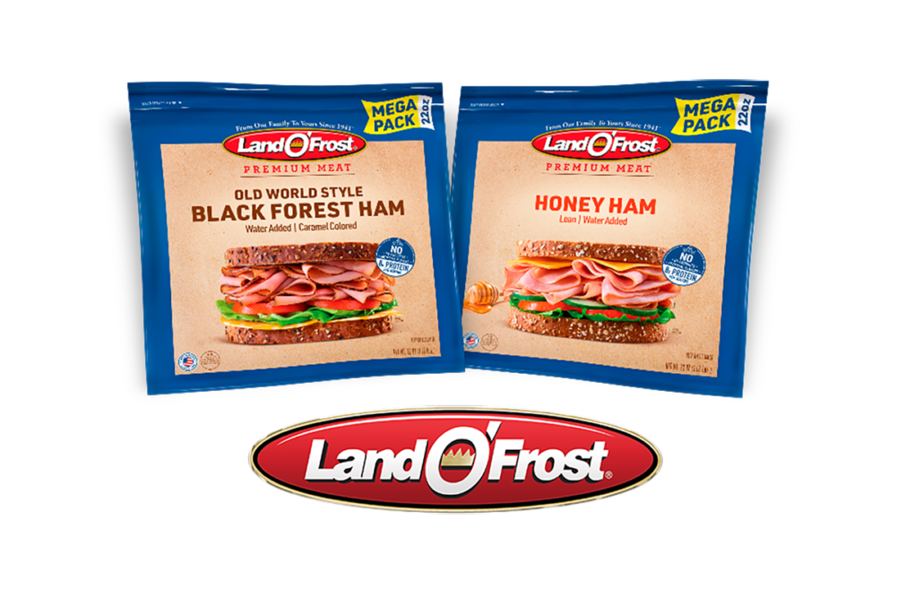 Land O'Frost Premium Mega pack packaging with the company logo