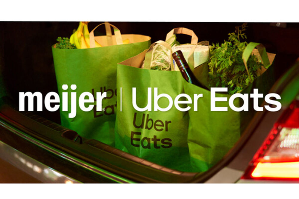 meijer and uber eats text over picture of grocery bag