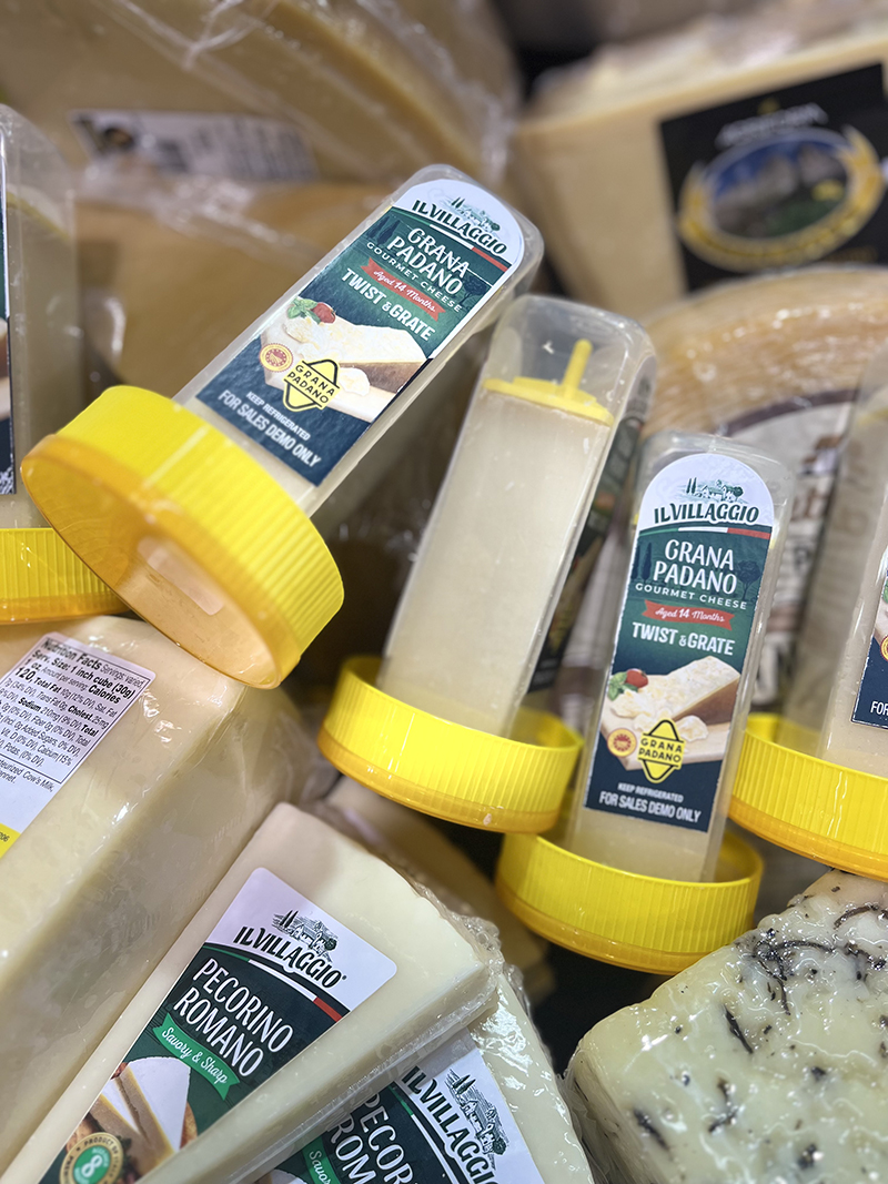 Il Villaggio Grana Padano Gourmet Cheese with a new Twist & Grate packaging