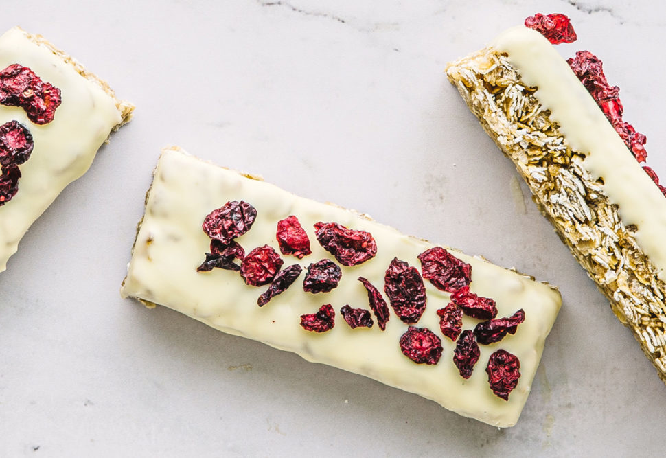 Fruit d'Or cranberries on baked snack bars