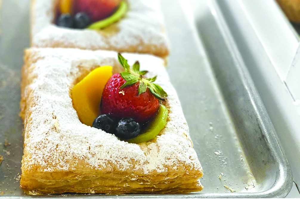 pastry with fruit topping