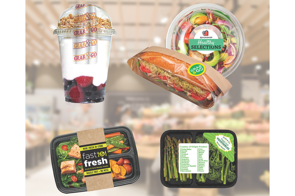 variety of grocery store packages with labels