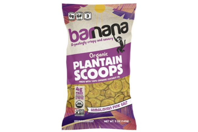 Barnana plantain chips in packaging