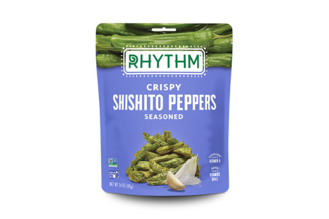 Rhythm Superfoods shishito pepper snack bag
