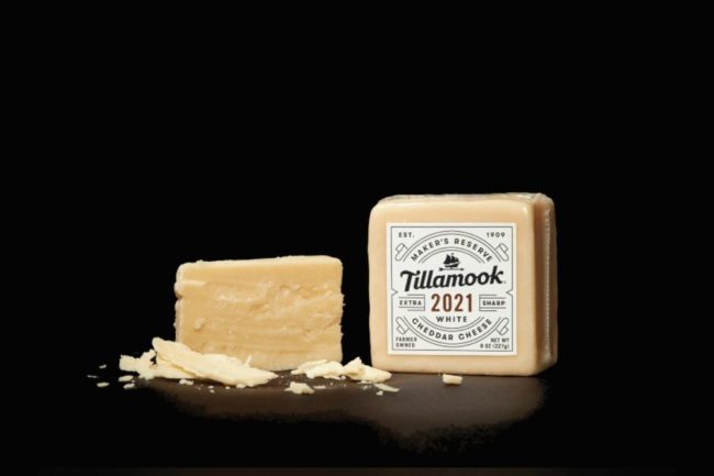 Tillamook County Creamery Association 2021 cheese on a black background
