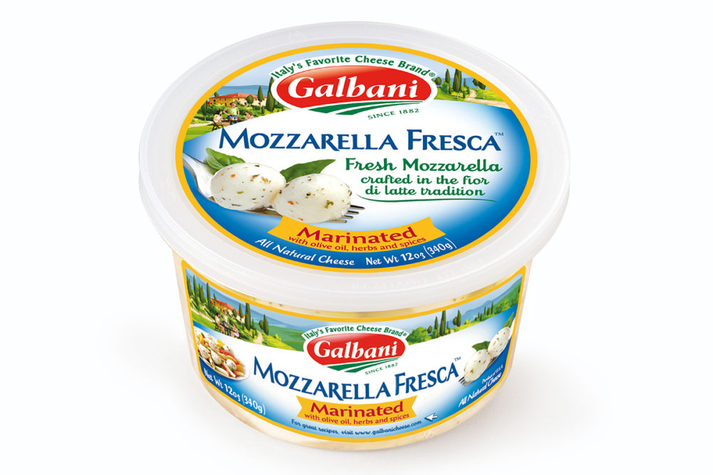 Galbani-Fresh-Mozzarella-Marinated-12oz package on white background