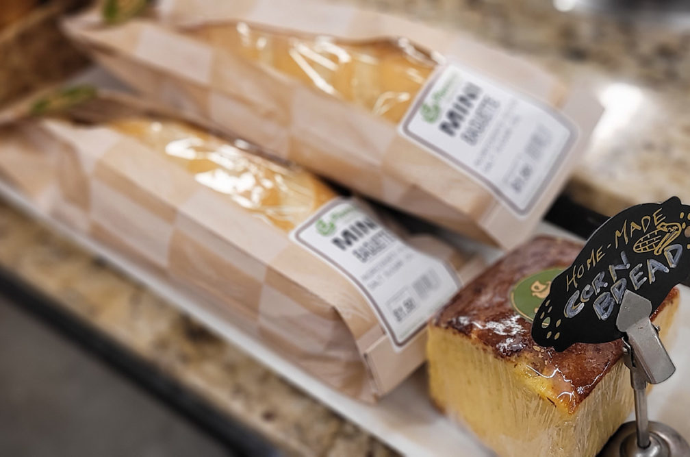 loaves of bread in plastic packaging
