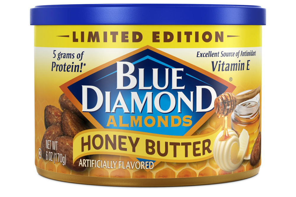 Blue Diamond Almonds rolls out new Honey Butter flavor.