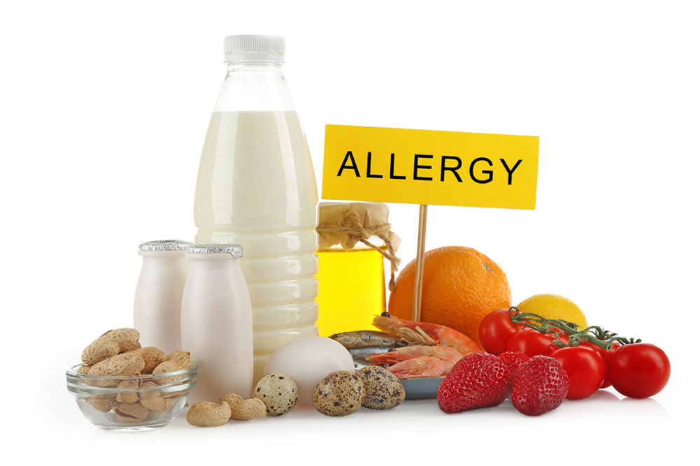 variety of common allergy foods