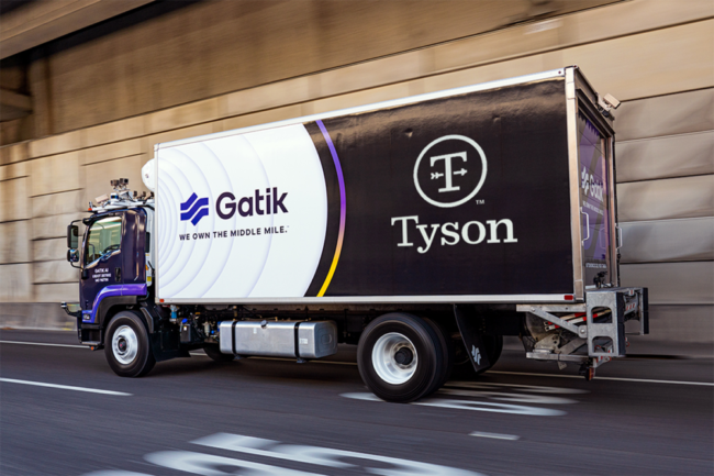 Tyson truck on a road