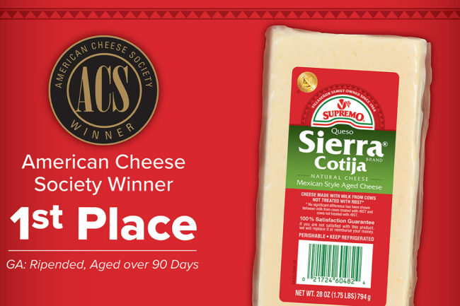 Sierra Cotija Cheese, 1st Place