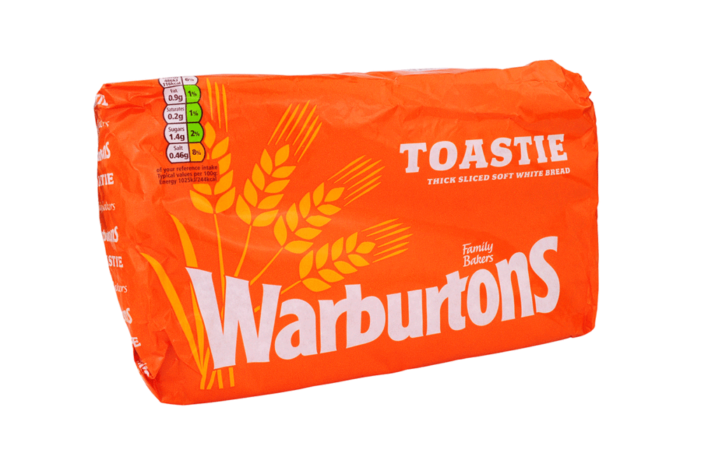 Warburtons toastie bread package