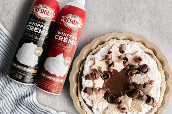 President French-Style Gourmet Whipped Cream Extra Creamy and Original Madagascar Vanilla Pie