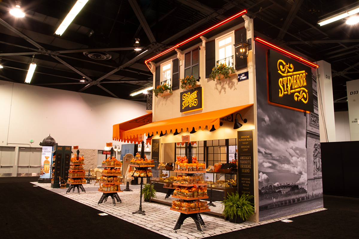St Pierre display at a trade show