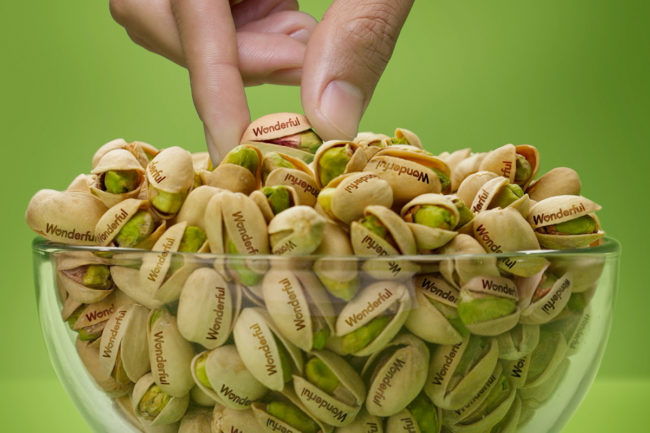bowl of Wonderful pistachios