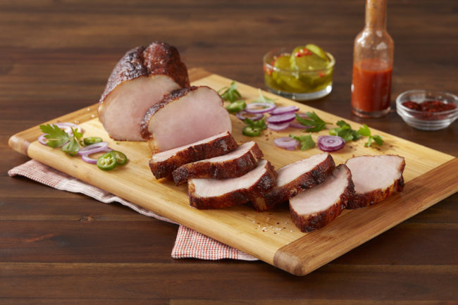 Nashville Hot Pork Loin Filet on wooden board