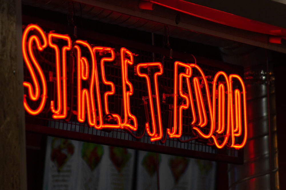 neon Street Foods sign