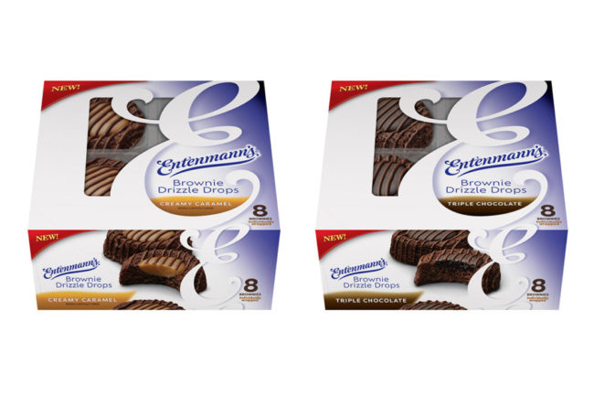 Entenmanns Brownie Drizzle Drops packages