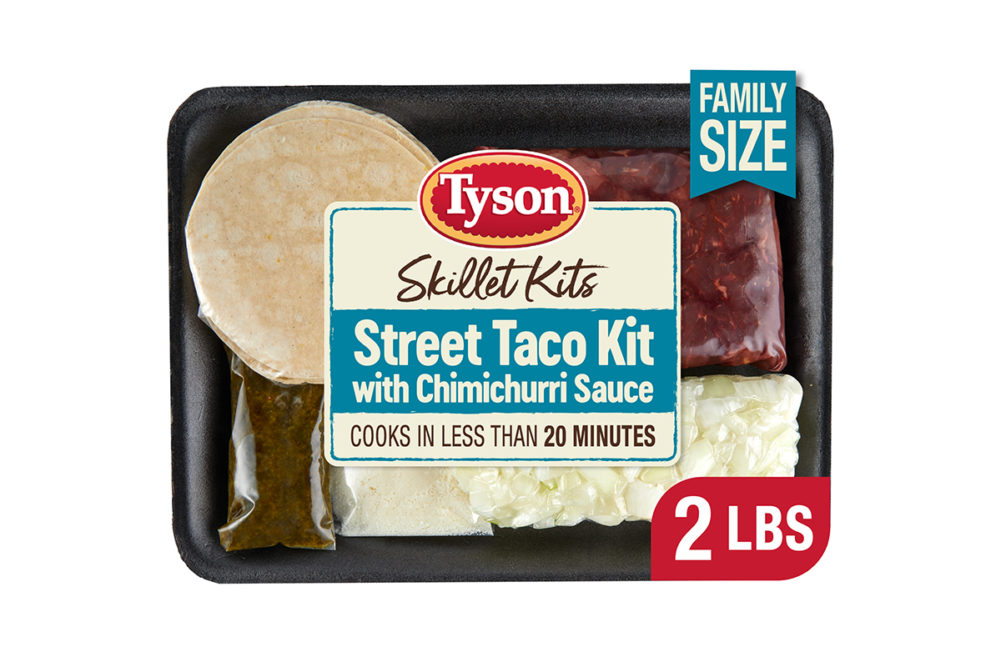 Tyson Foods skillet kits street taco kit package